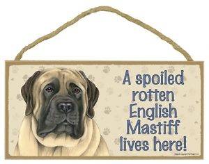 ENGLISH MASTIFF WOOD SIGN MADE IN AMERICA BUY ANY 3 AND GET 1 FREE DOG 