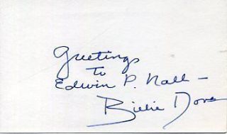 Billie Dove Black Pirate Blondie of the Follies Signed Autograph