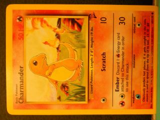 Pokemon card Charmander, from base 2 unlimited set, card # 69/130