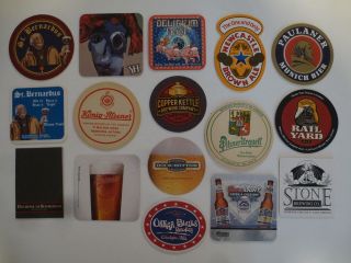 16 Beer Coasters Collection Stone,St Bernardus,Paul​aner,Newcastle 