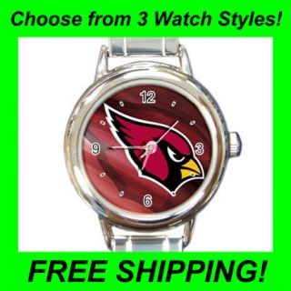 Arizona Cardinals Football   Italian Charm Watch (3 Watch Styles 