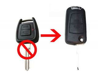 Vauxhall Opel Astra Vectra Zafira 2 Button CONVERSION Flip Remote Key 