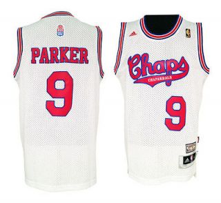 San Antonio Spurs Tony Parker #9 white ABA jersey size L