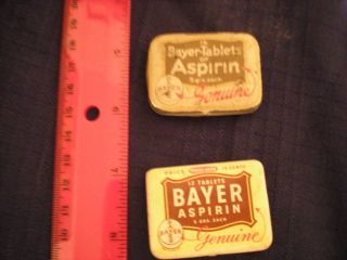   Genuine NY New York Bayer Aspirin Medicine tin lot of tins rare