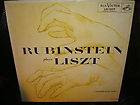 RUBINSTEIN PLAYS LISZT RCA VICTOR LM 1905 RED SEAL SHADED DOG LP 