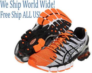 Mens Asics Kinsei 4 Neon Orange/Black Free Ship U.S. & WE SHIP 