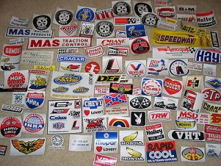 Lot of 100 Car Drag Racing Decals MSD, Autometer