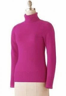 New Womens Misses 100% CASHMERE Soft Turtleneck Long Sleeve Sweater 