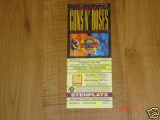 guns n roses ticket in Entertainment Memorabilia