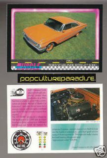 1961 FORD STARLINER 427 SOHC CAMMER Muscle Car CARD