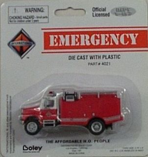 Boley HO 1/87 International 4900 Brush Fire Truck Die Cast With 