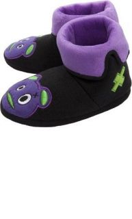TUK Womans S 5/6 M 7/8 L 9/10 Purple ZOMBIE TEDDY Boot Style SLIPPERS 