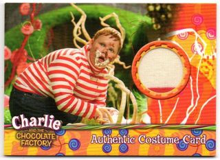 CHARLIE CHOCOLATE FACTORY AUGUSTUS GLOOP SHIRT COSTUME CARD 2005 