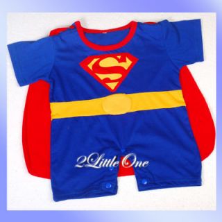 Halloween Superman Hero Baby Boy Fancy Party Costumes Outfit Size 3 6m 
