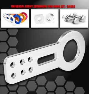 FRONT RACE TOW HOOK KIT SILVER INTEGRA RSX ACCORD CRX CIVIC DEL SOL 