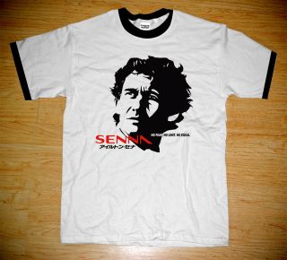 New Ayrton Senna Formula one Racing Japanese Name T shirt Tee