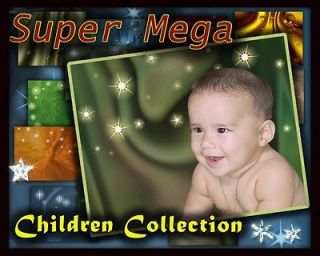 MC1 Children baby Digital Background Backdrops Template Frame photos 