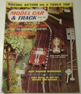 Model Car & Track Magazine, April 1965   HO, 1/32, 1/24 Slot Cars 
