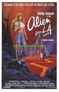 ALIEN FROM L.A. MOVIE POSTER ORIGINAL 27x41 N. MINT  1988 KATHY 