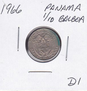1966 Panama 1/10 Balboa World Coins