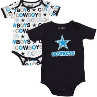   Cowboys Cutie Patootie Navy 2pk Onesie Set Baby Clothes Infant Creeper