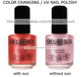 Del Sol UV SUN Color Changing Nail Polish FIRST KISS