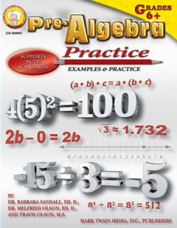 Pre Algebra Practice Book by Barbara R. Sandall, M. Olson and T. Olson 