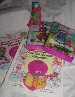 lots of Barney 2 vhs tape and two books &barney toy~More Barney songs 