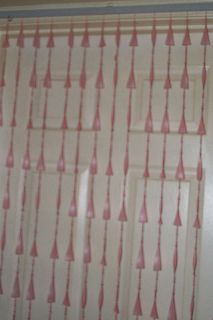 HANGING DOOR BEADS CORAL BEADED CURTAIN ROOM DIVIDER WINDOW TWISTED 