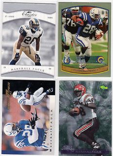 Marshall Faulk Lot 4 Cards 1995 Classic 1997 Pinnacle 1999 Topps 2001 