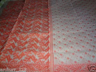 Indian Ethnic Pure Cotton Handwven Dhakai Jamdani Sari Saree new but 