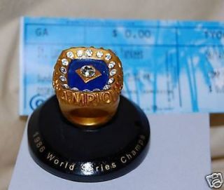 1986 New York Mets World Series Champions Replica Desktop Ring SGA