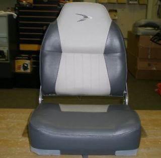 WISE PREMIUM HIGH BACK BOAT SEAT, GRAY/CHAR, NEW FISHING SEAT