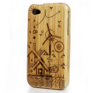 Hot Sales 2in1 Dark Bamboo Water&Windmill Skin Back Case Cover for 