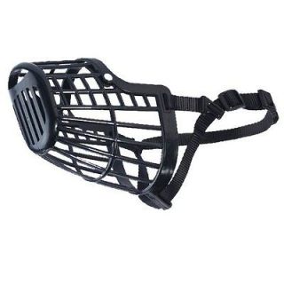 Guardian Gear Plastic Basket Dog Muzzle 6.25 LG Black