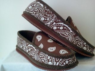 BROWN BANDANA HOUSE SHOES SLIPPERS TROOPER BRAND NEW SIZE 9 10 11 12 