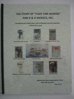   of Fleet Line Marine and K & O Models   Toy Boats & Outboard Motors