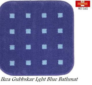 IKEA GUBBSKAR BLUE & LIGHT BLUE NON SLIP BATH MAT/RUG
