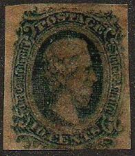 1861 C.S.A   Scott No.11c(a1) 10 Cents, Reproduction