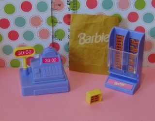 Barbie Dollhouse Cash Register Display Case toy 3sf