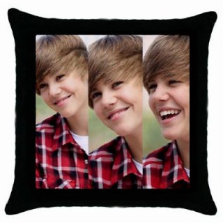 Happy Justin Bieber Collectible Photo Throw Pillow Case