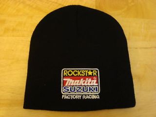 Suzuki Rockstar Makita Factory Racing New Black Beanies