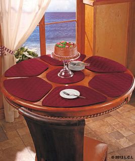 burgundy placemats in Placemats