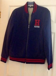 NWT Tommy Hilfiger Mens Baseball Sherpa Lined Navy jacket Size S
