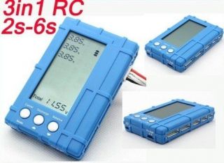 New 3 in 1 RC 2s 6s LCD Li Po Battery Balancer Voltage Meter Tester 