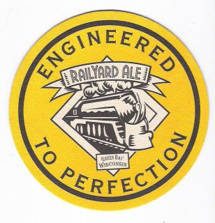 RailYard Green Bay Steam Train Engine Paper Ale Beer Coaster 