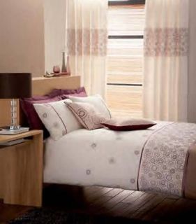 Cream, Beige & Plum Purple Bedding or Curtains