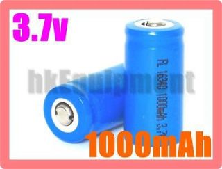 RECHARGEABLE CR123A battery 3.7v 1000 x4+Ultrafire Case
