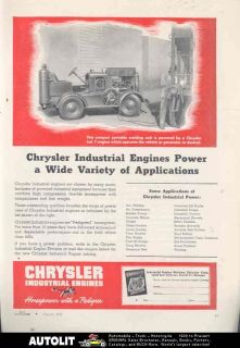 1946 Chrysler Industrial Engine Portable Welder Unit Ad
