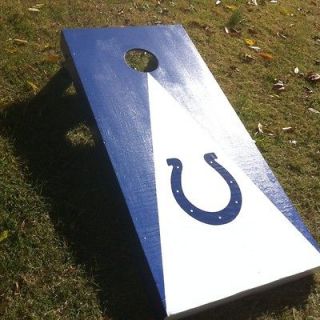   CUSTOM Indianapolis COLTS CORNHOLE BOARDS, BEAN BAG TOSS GAME 2x4 Ft